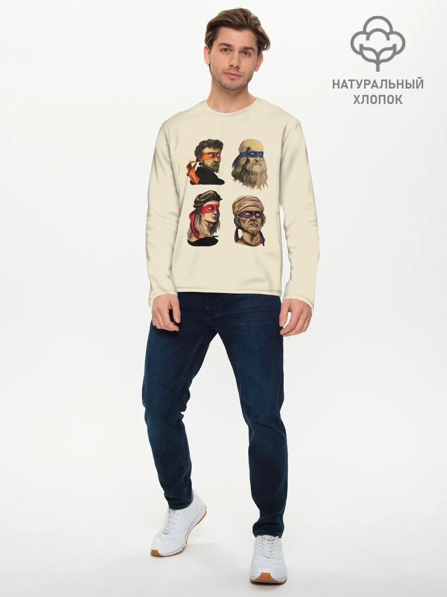 Мужской лонгслив базовый / Настоящие Черепашки