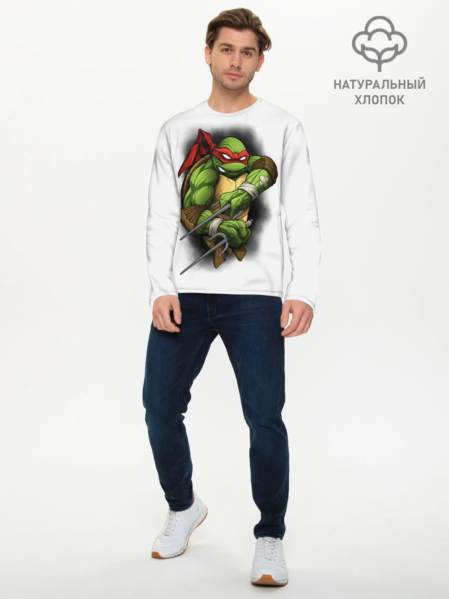 Мужской лонгслив базовый / Черепашки-ниндзя