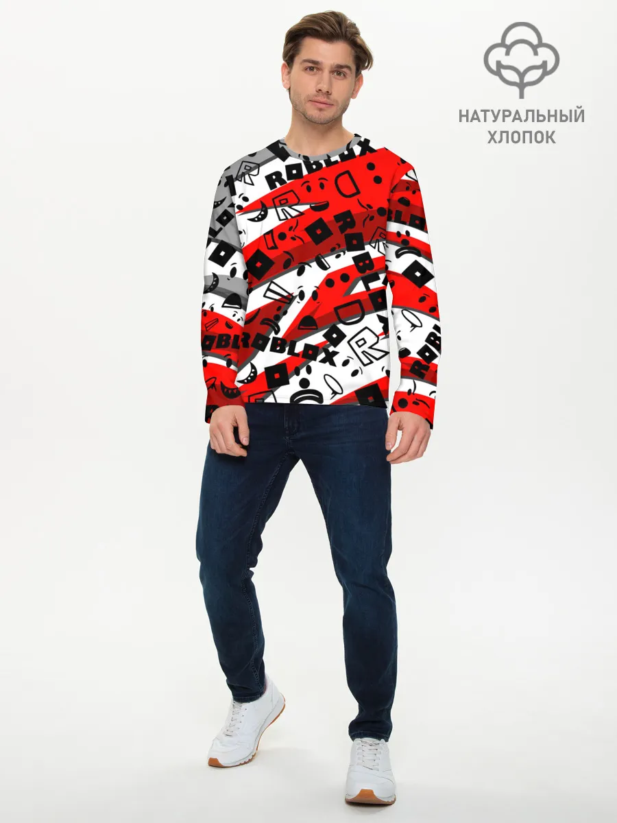 Мужской лонгслив базовый / Roblox