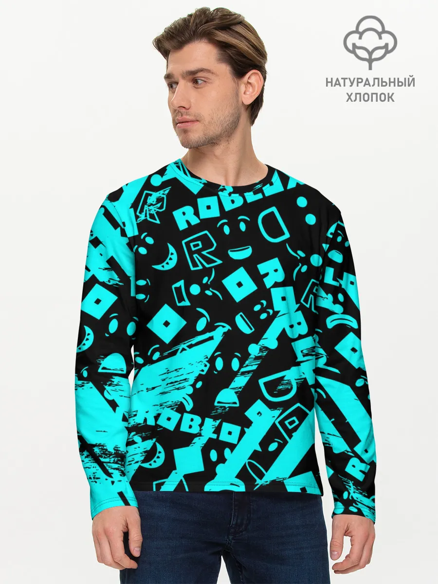 Мужской лонгслив базовый / Roblox