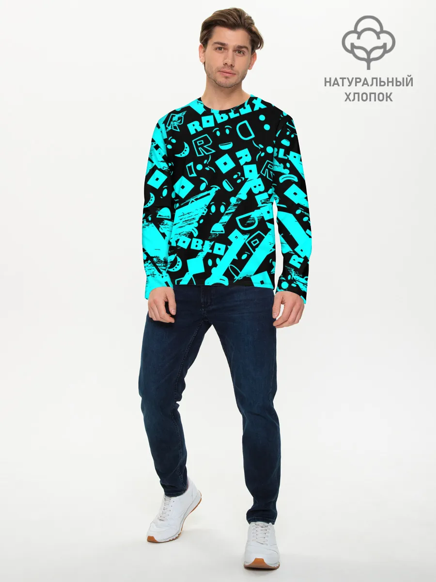 Мужской лонгслив базовый / Roblox