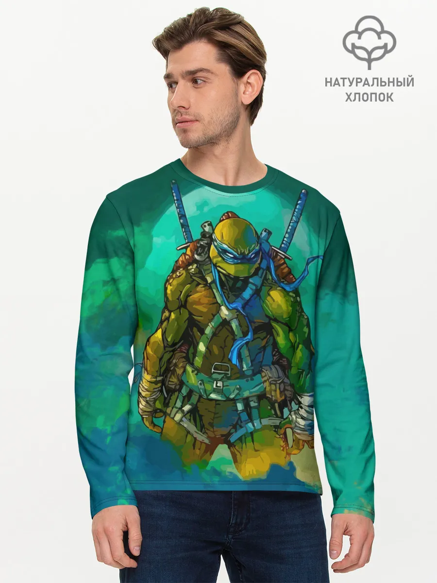 Мужской лонгслив базовый / Черепашки ниндзя