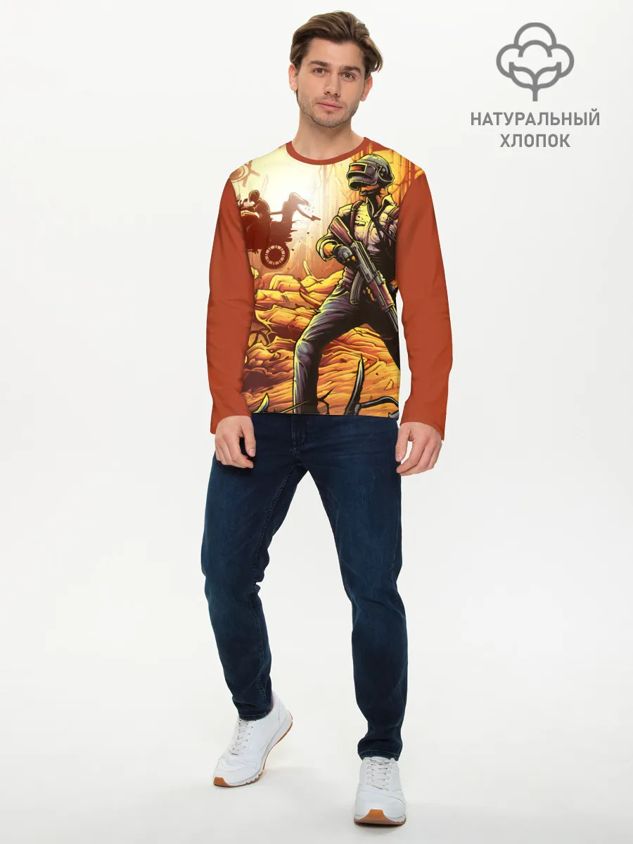 Мужской лонгслив базовый / PUBG