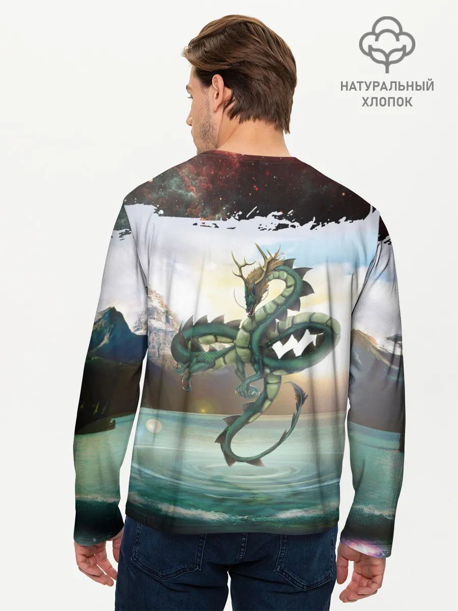 Мужской лонгслив базовый / Дракон | Dragon