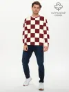 Мужской лонгслив базовый / Шахматка
