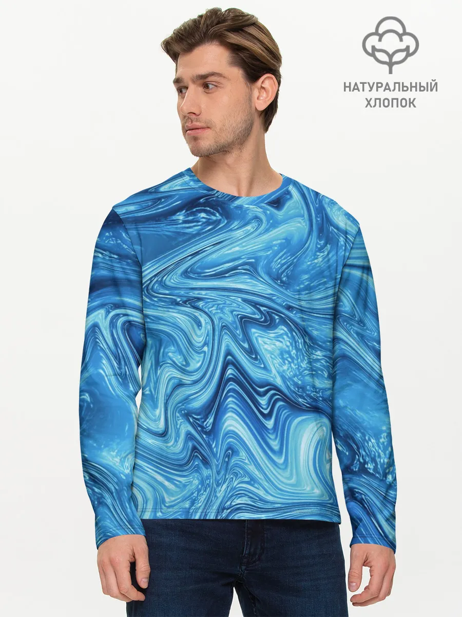 Мужской лонгслив базовый / Водоворот