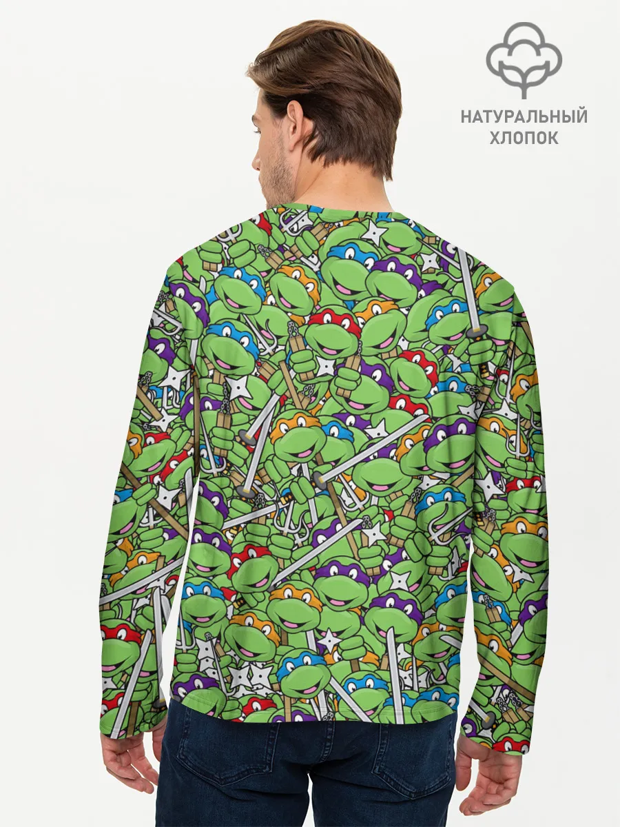 Мужской лонгслив базовый / Черепашки ниндзя