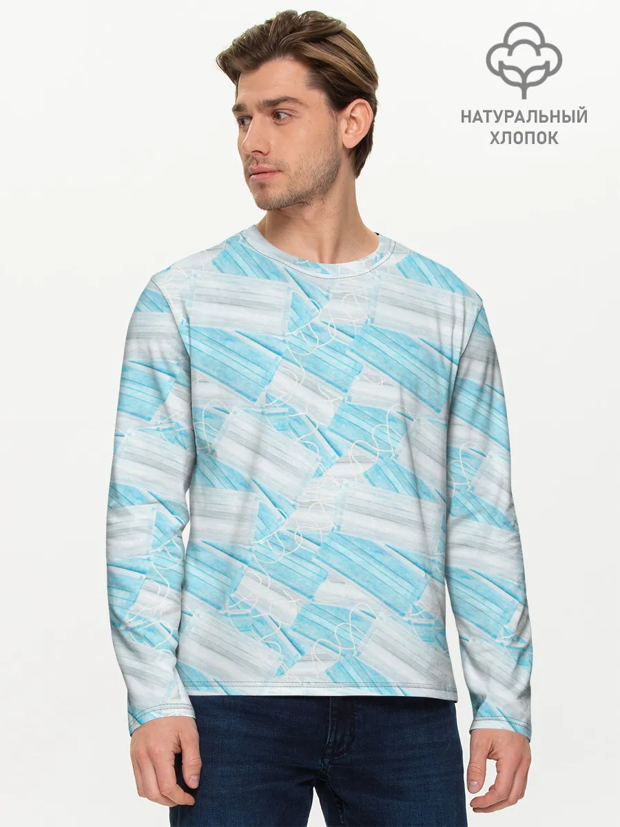 Мужской лонгслив базовый / Медицинские маски