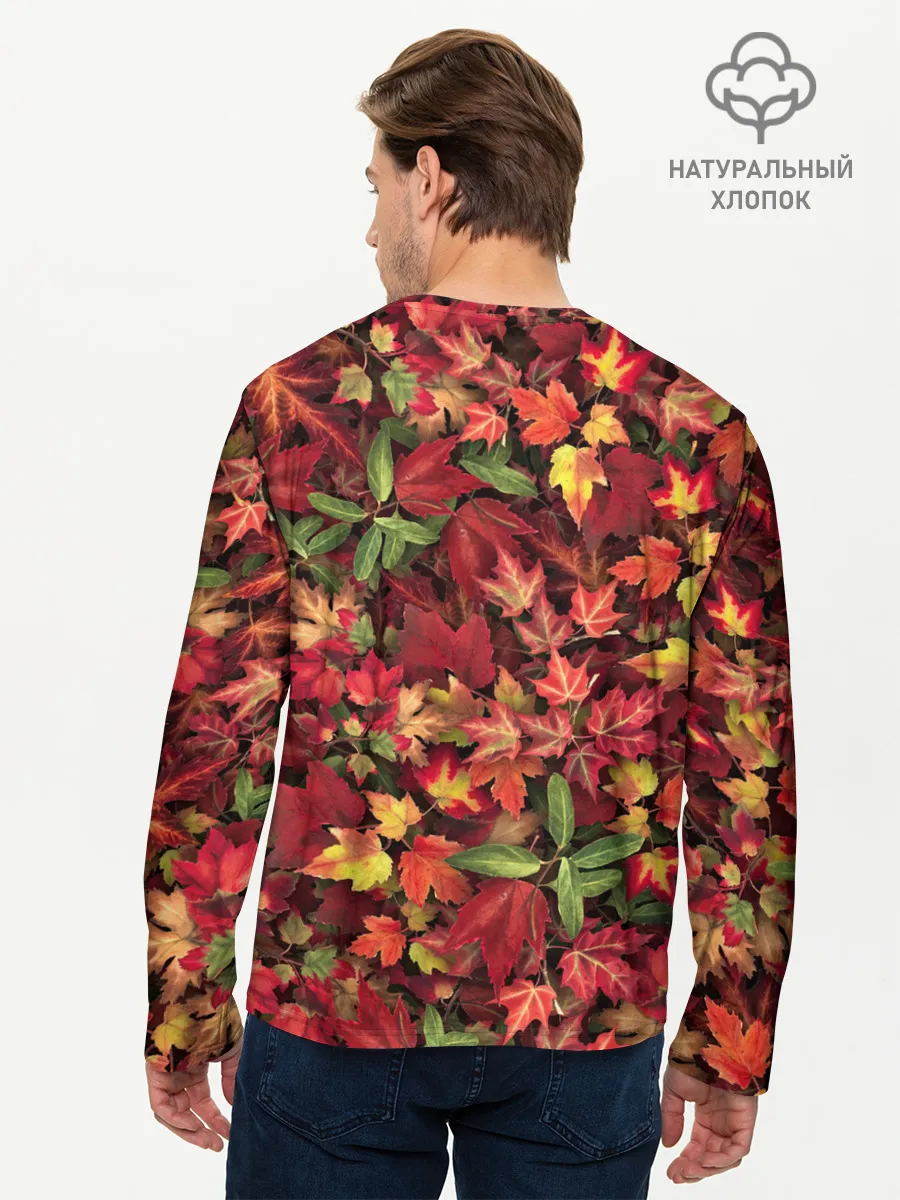 Мужской лонгслив базовый / Осенний череп