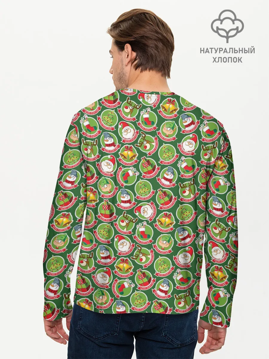 Мужской лонгслив базовый / Новогодние Персонажи