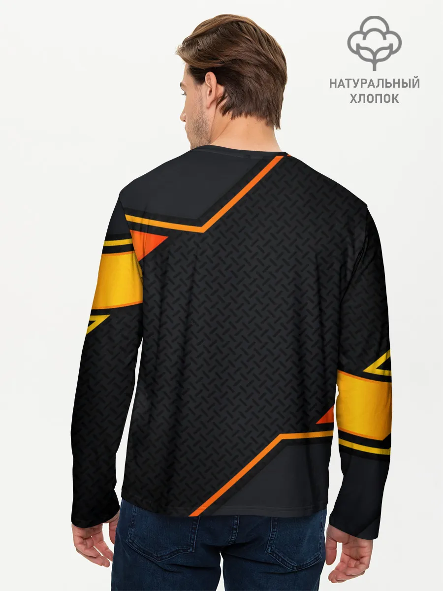 Мужской лонгслив базовый / Skoda Gold | Шкода