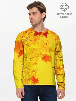 Мужской лонгслив базовый / ОСЕННИЕ ЦВЕТА | ЗОЛОТАЯ ОСЕНЬ