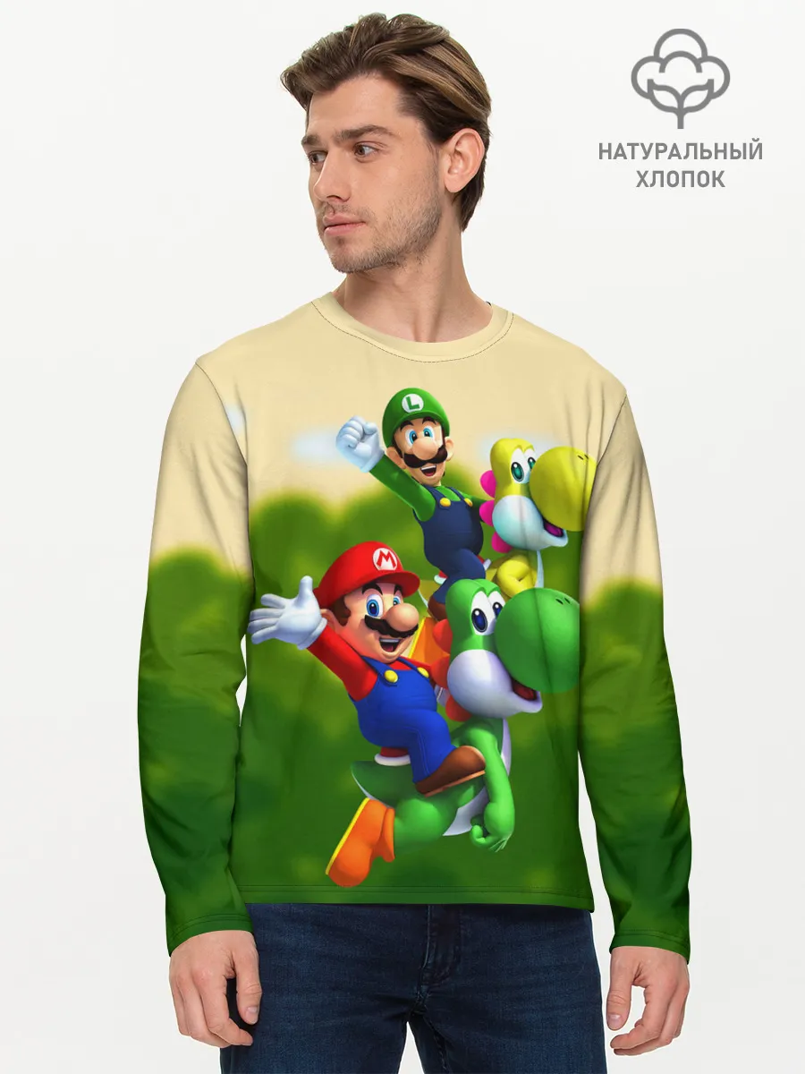 Мужской лонгслив базовый / 3DMario
