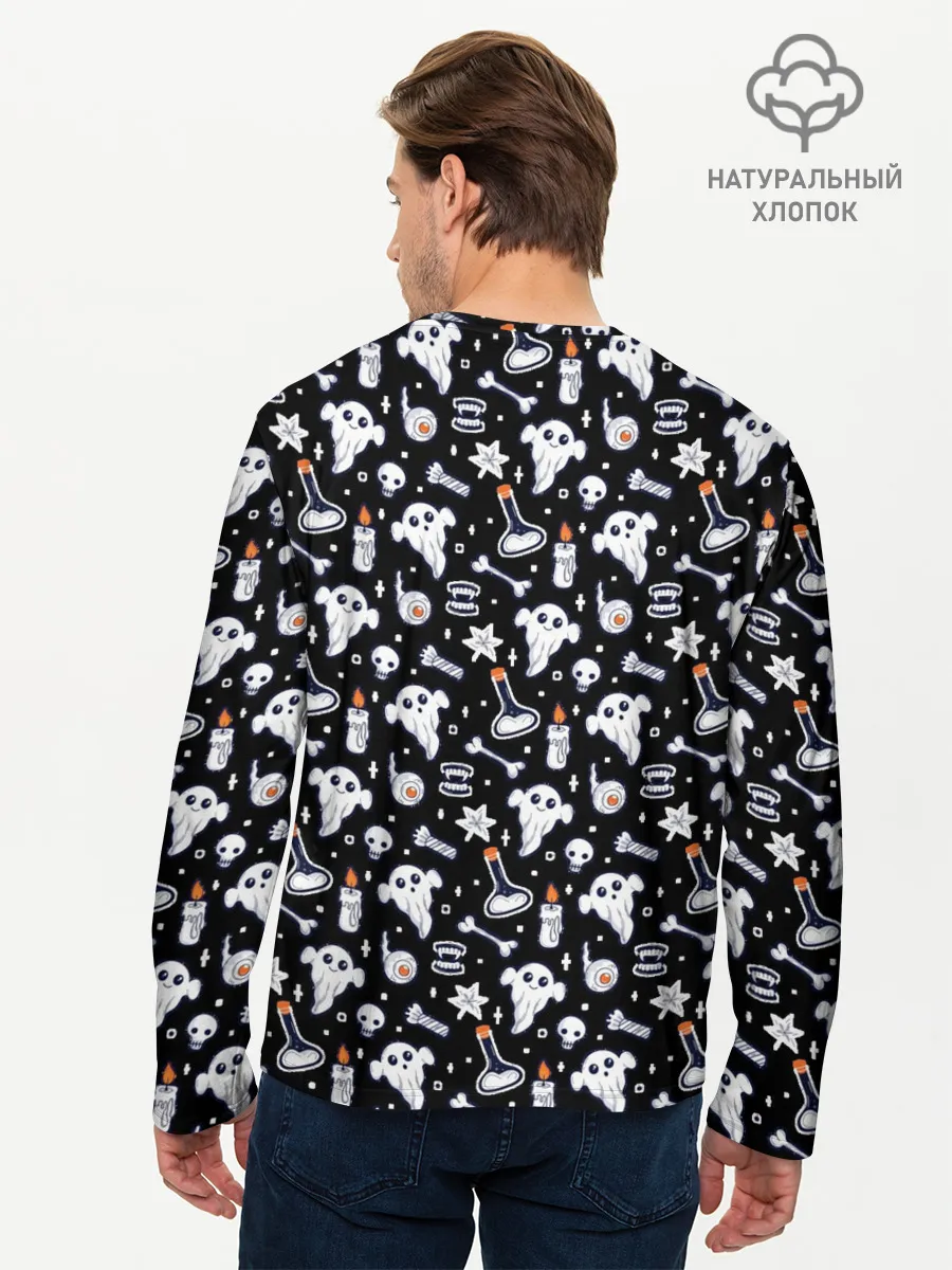 Мужской лонгслив базовый / Patern Halloween 2