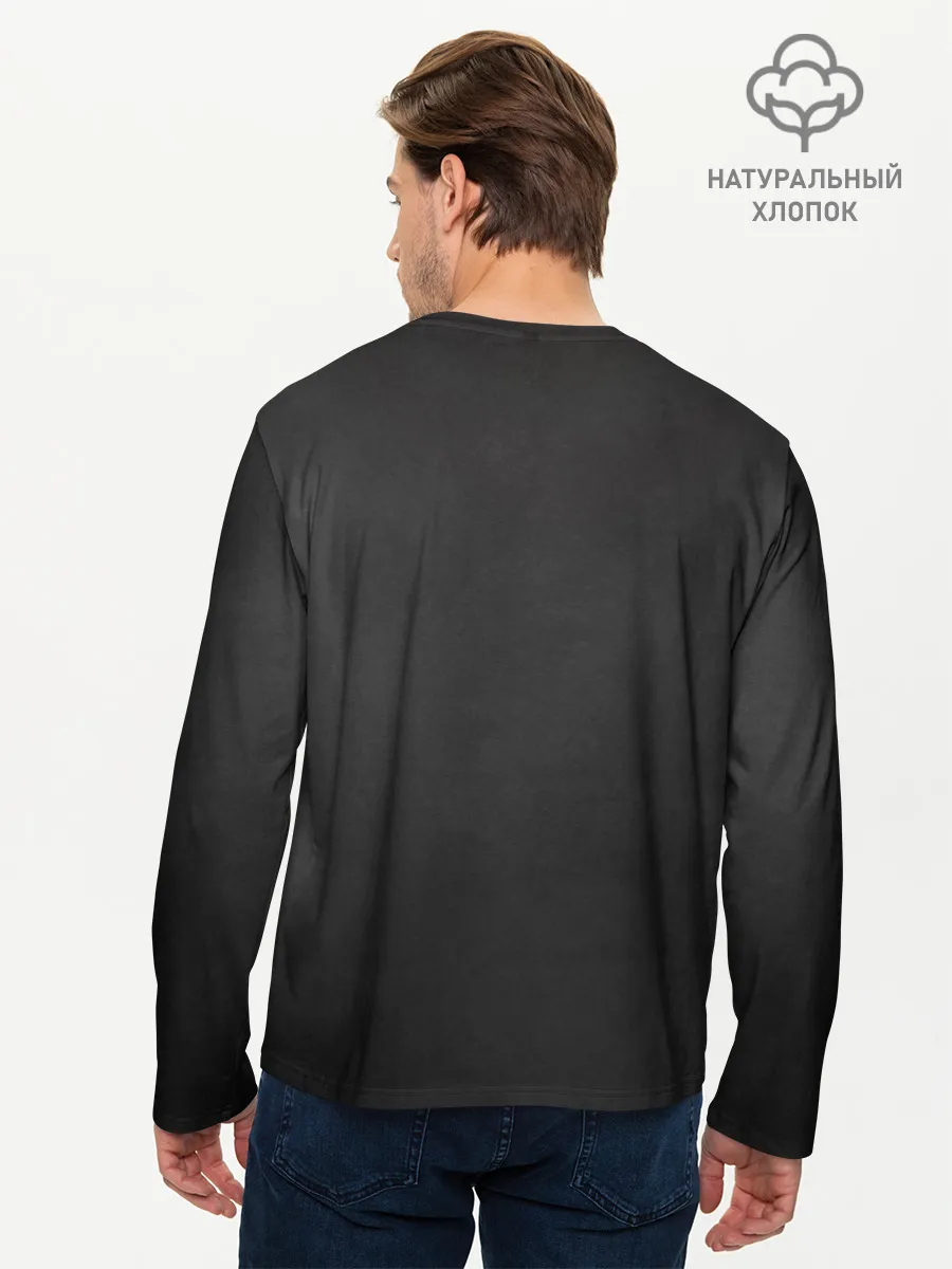 Мужской лонгслив базовый / Призрак в огне