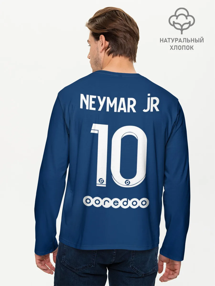 Мужской лонгслив базовый / Неймар ПСЖ форма 2021/2022