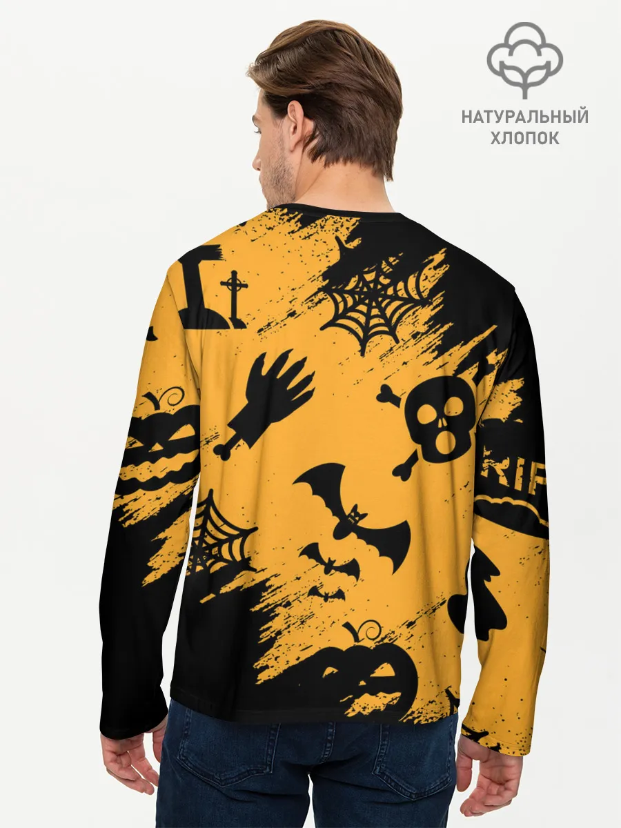 Мужской лонгслив базовый / УЖАСТИК НА ХЭЛЛОУИН