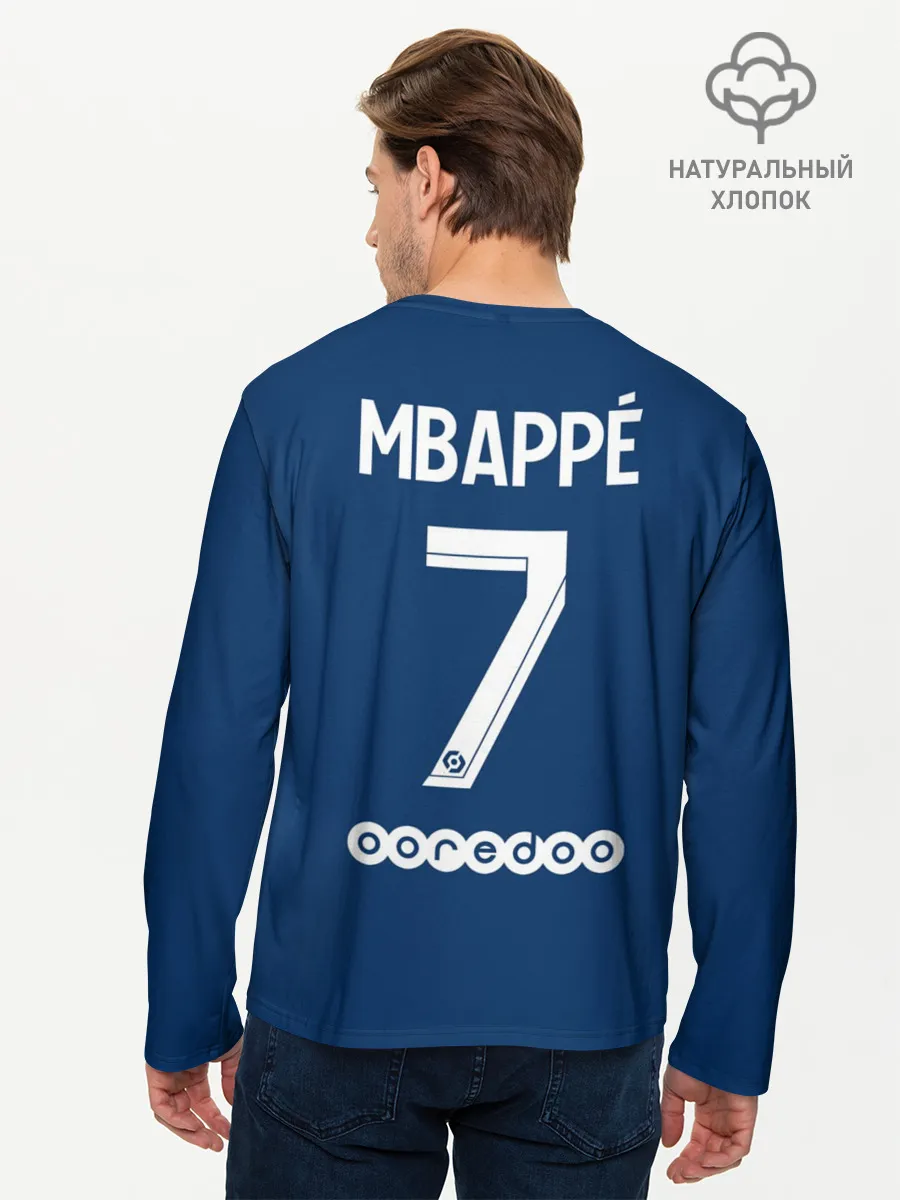 Мужской лонгслив базовый / Мбаппе ПСЖ форма 2021/2022