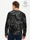 Мужской лонгслив базовый / Черные розы