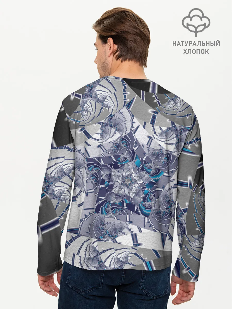 Мужской лонгслив базовый / Абстракция 499