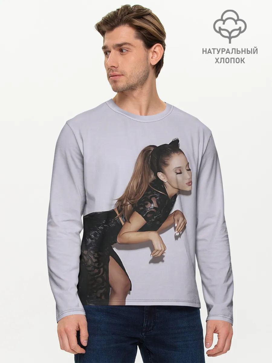 Мужской лонгслив базовый / Киска Ариана