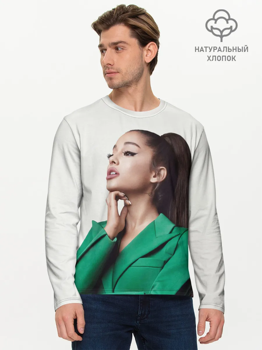 Мужской лонгслив базовый / Ариана в зелёном