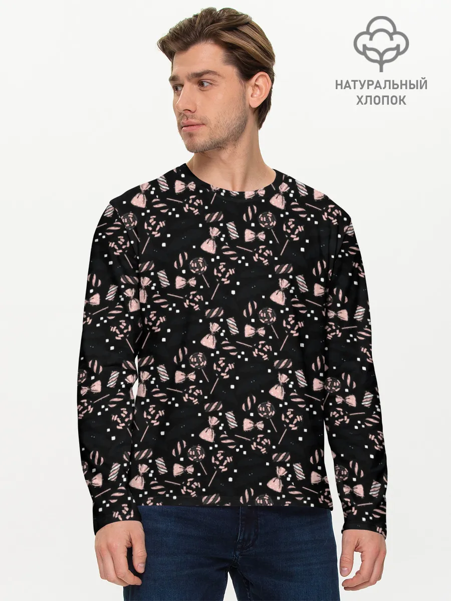 Мужской лонгслив базовый / Patern Halloween 12