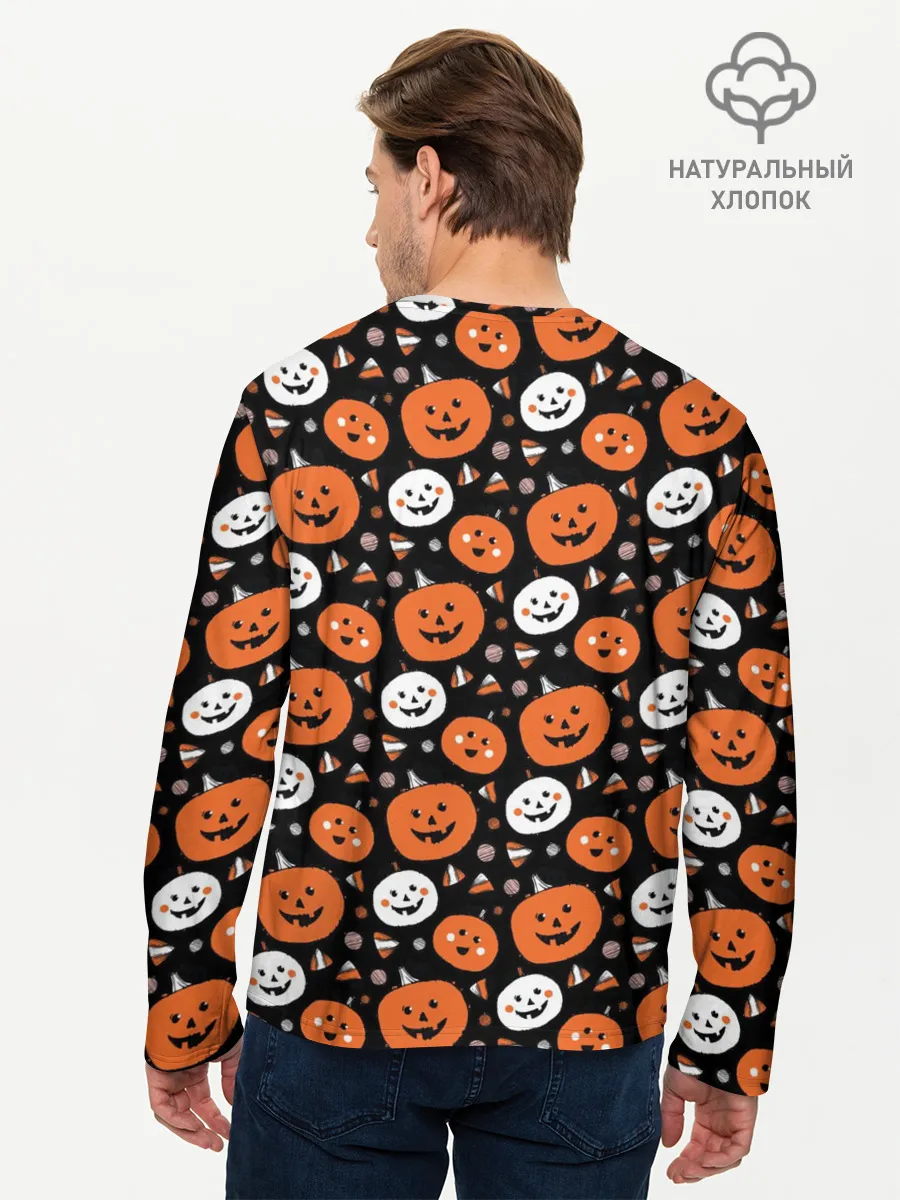 Мужской лонгслив базовый / Patern Halloween 17