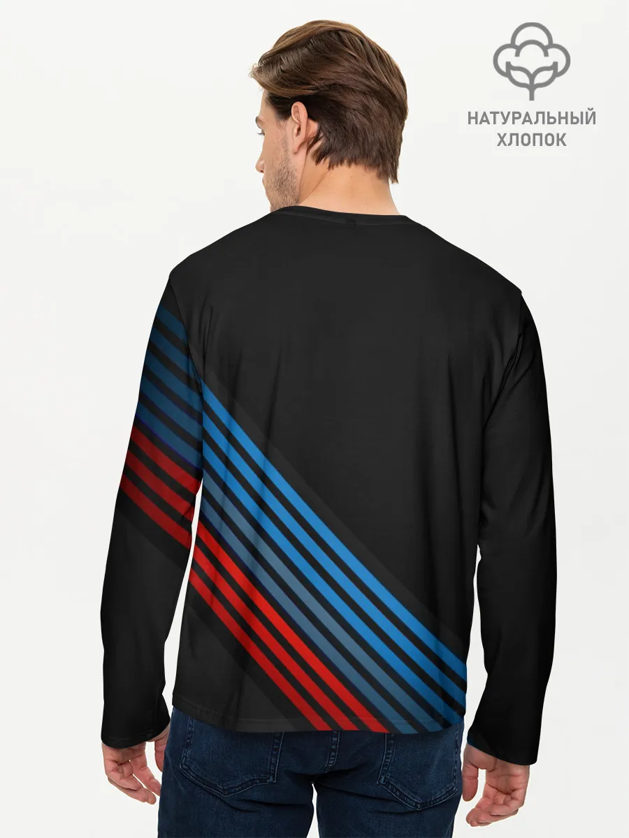 Мужской лонгслив базовый / BMW STRIPE