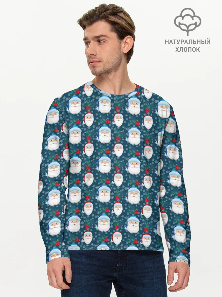 Мужской лонгслив базовый / Новый Год