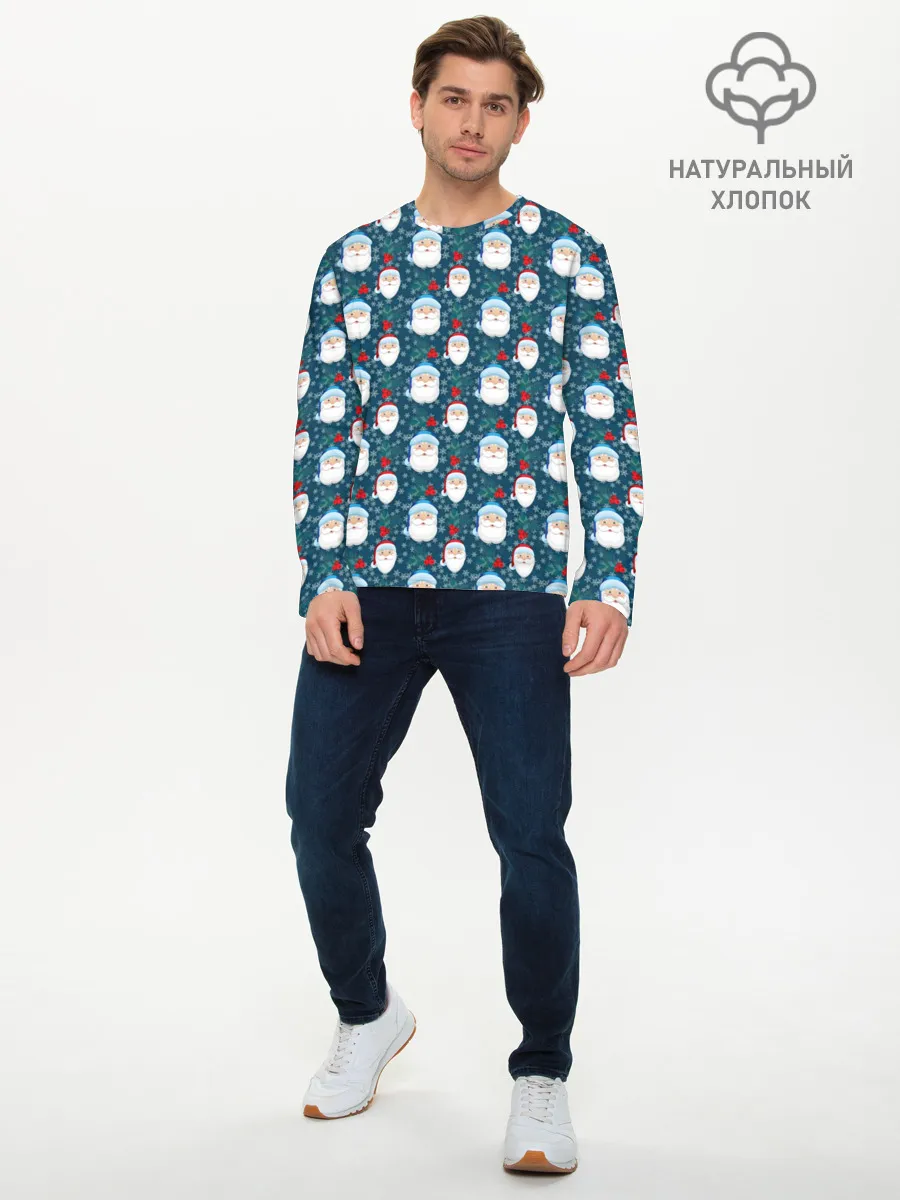 Мужской лонгслив базовый / Новый Год