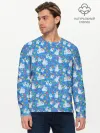 Мужской лонгслив базовый / Снеговики и Звёздочки