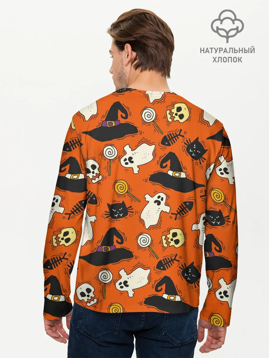 Мужской лонгслив базовый / Хэллоуинские шалости