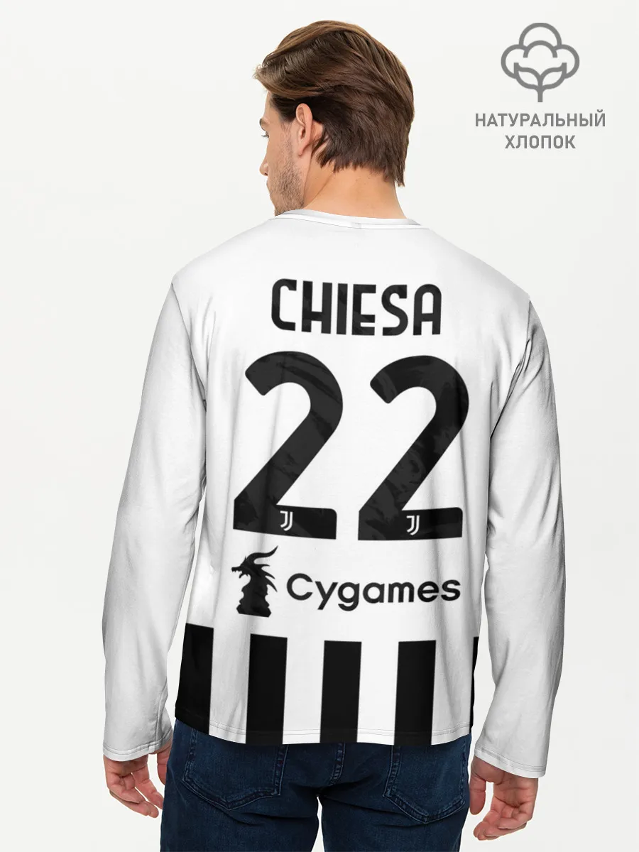 Мужской лонгслив базовый / Федерико Кьеза Ювентус форма 2021/2022