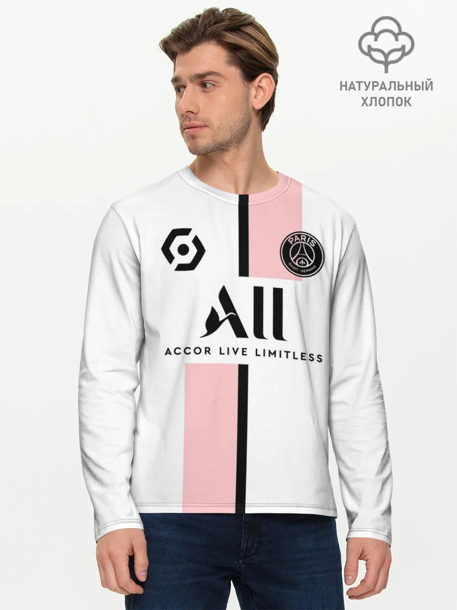 Мужской лонгслив базовый / Неймар ПСЖ гостевая форма 2021/2022