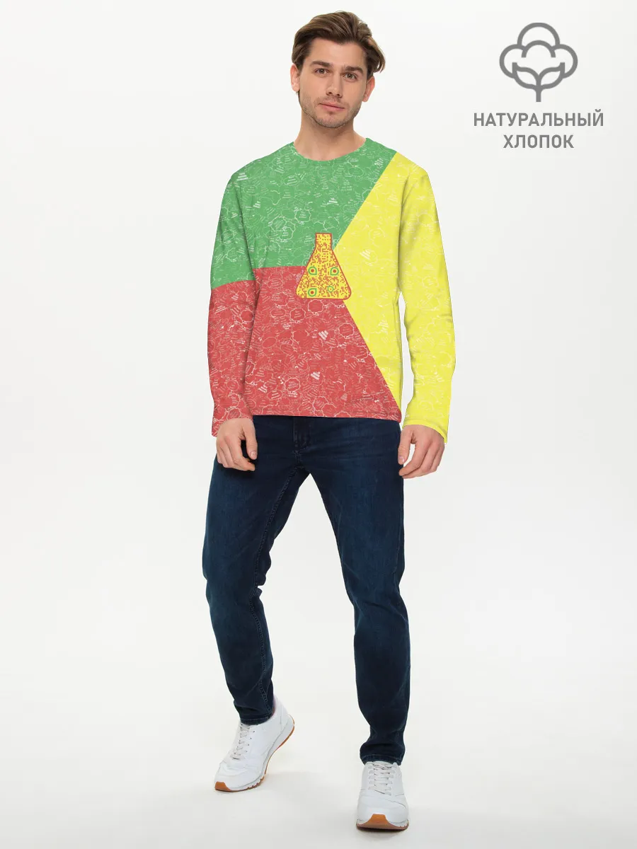Мужской лонгслив базовый / Колба на фоне АПВ 3.1.8