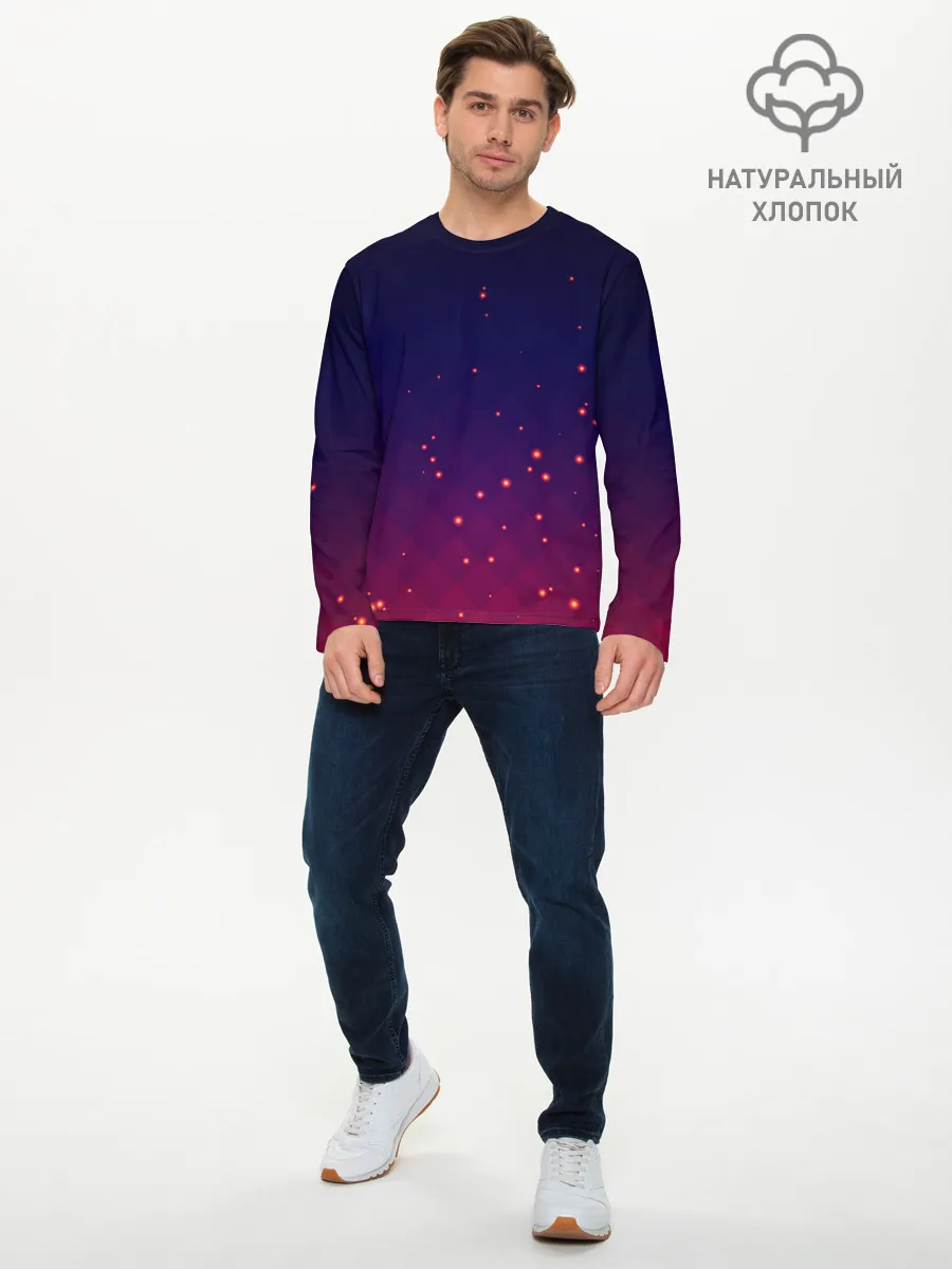 Мужской лонгслив базовый / Gradient background