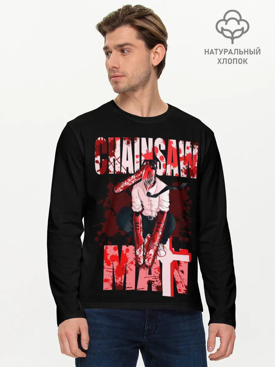 Мужской лонгслив базовый / Chainsaw Man / Человек-бензопила