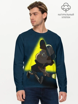 Мужской лонгслив базовый / Dipper and yellow triangle