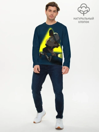 Мужской лонгслив базовый / Dipper and yellow triangle