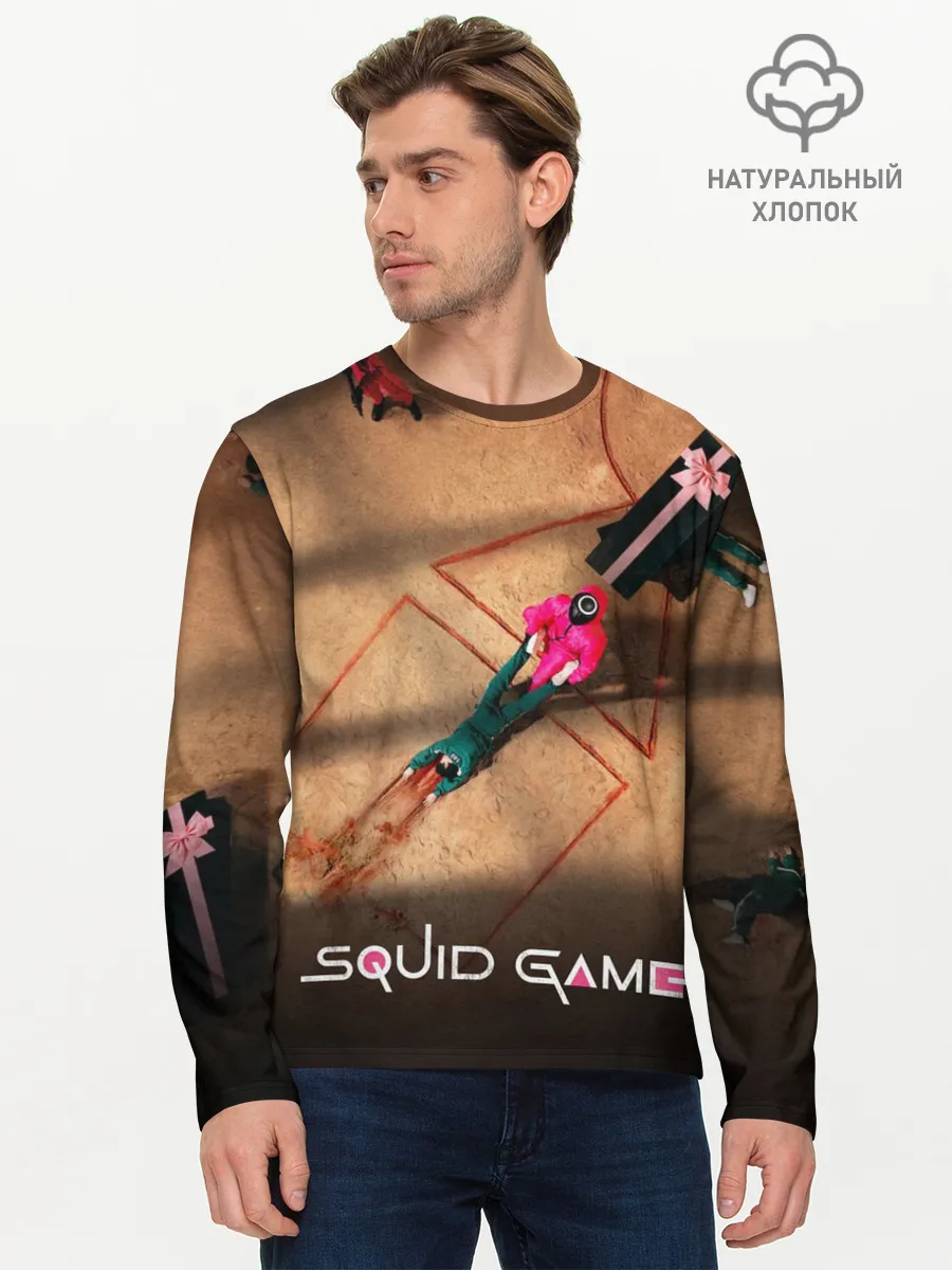 Мужской лонгслив базовый / Игра в Кальмара Обложка