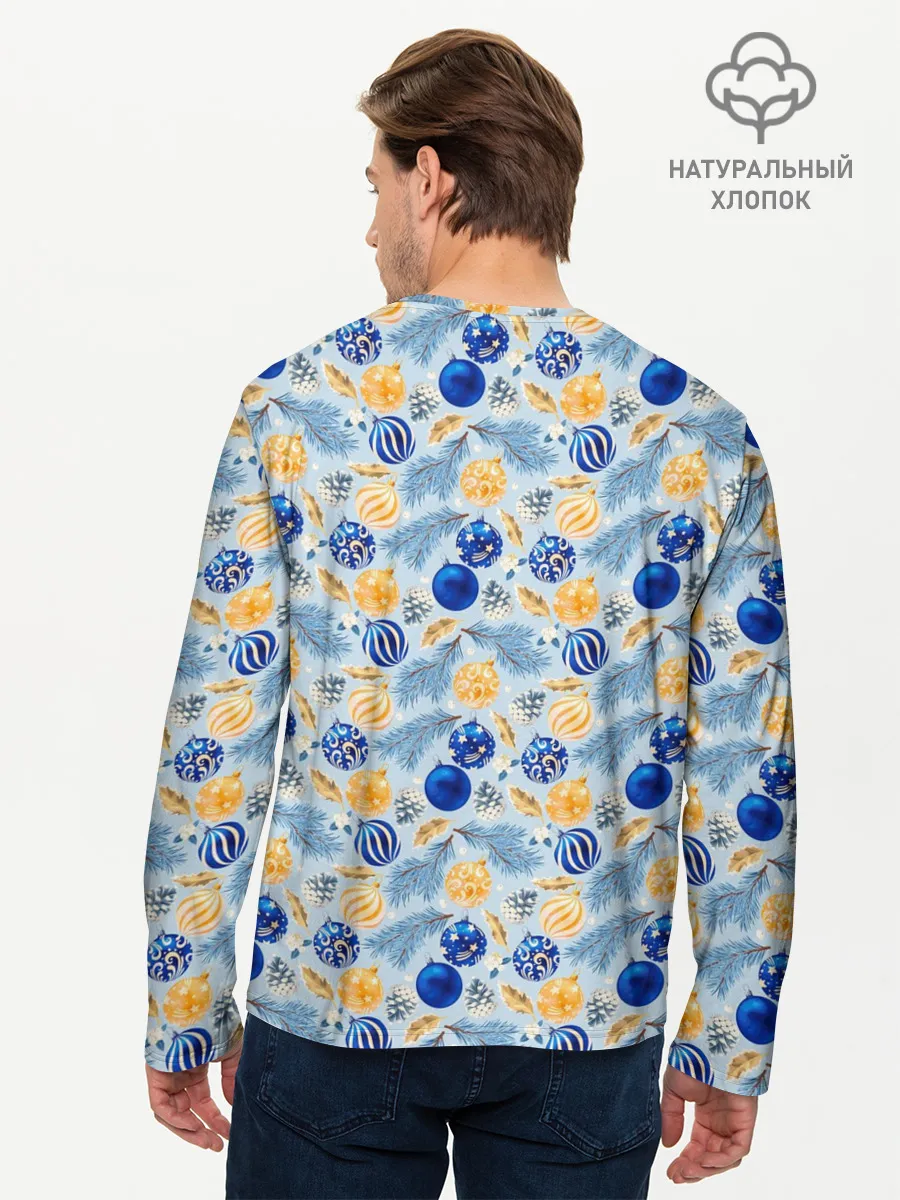 Мужской лонгслив базовый / Новогодние Украшения