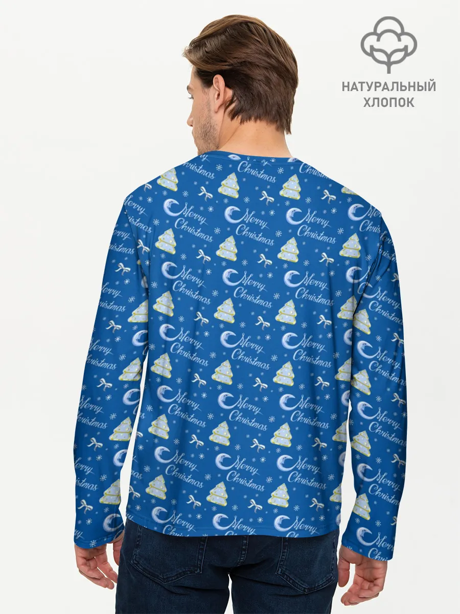 Мужской лонгслив базовый / Merry Christmas