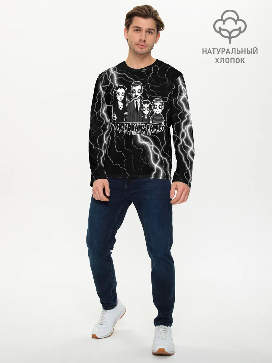 Мужской лонгслив базовый / Addams family | Семейка Аддамс