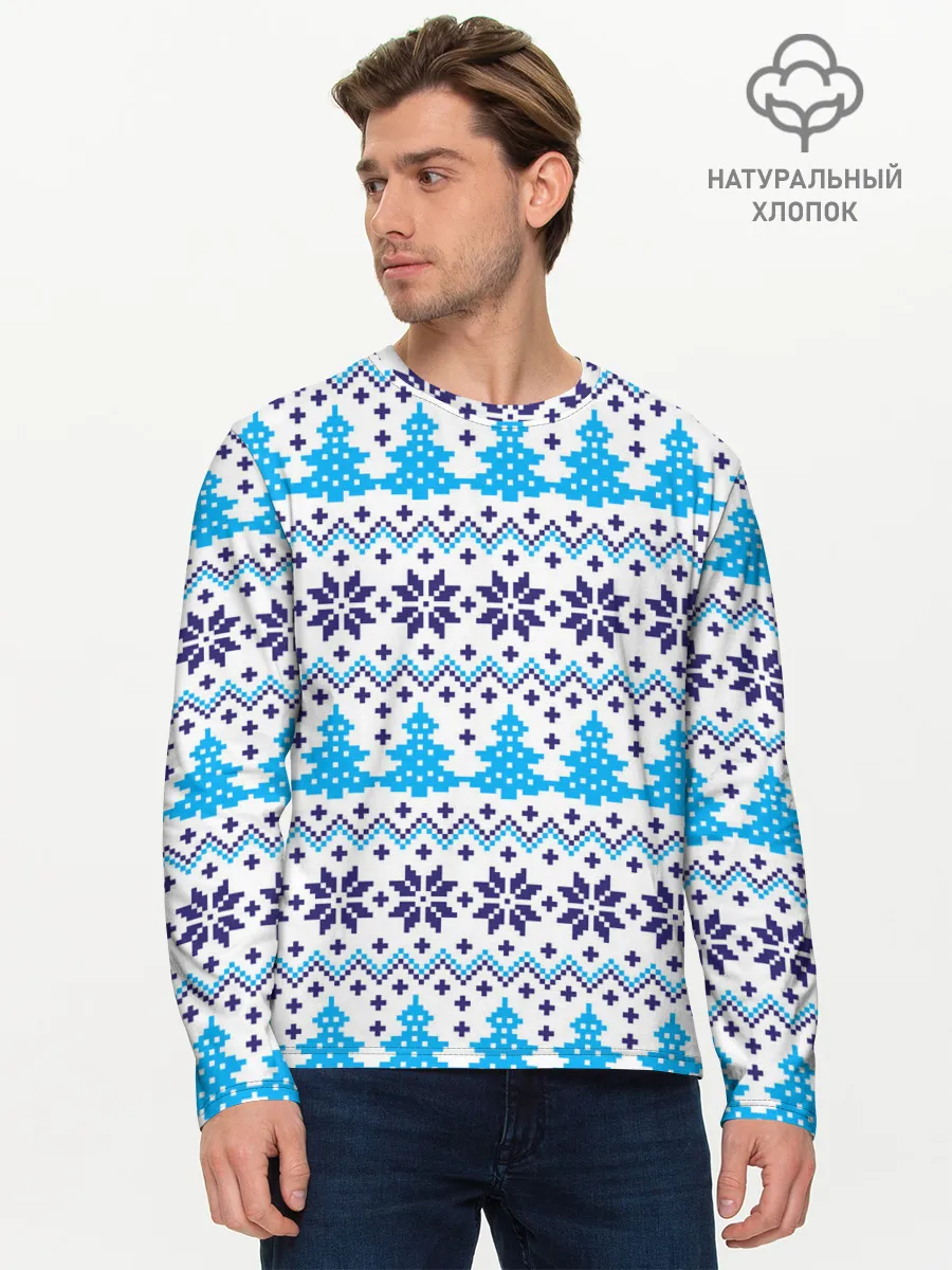 Мужской лонгслив базовый / Сибирская зима 2022