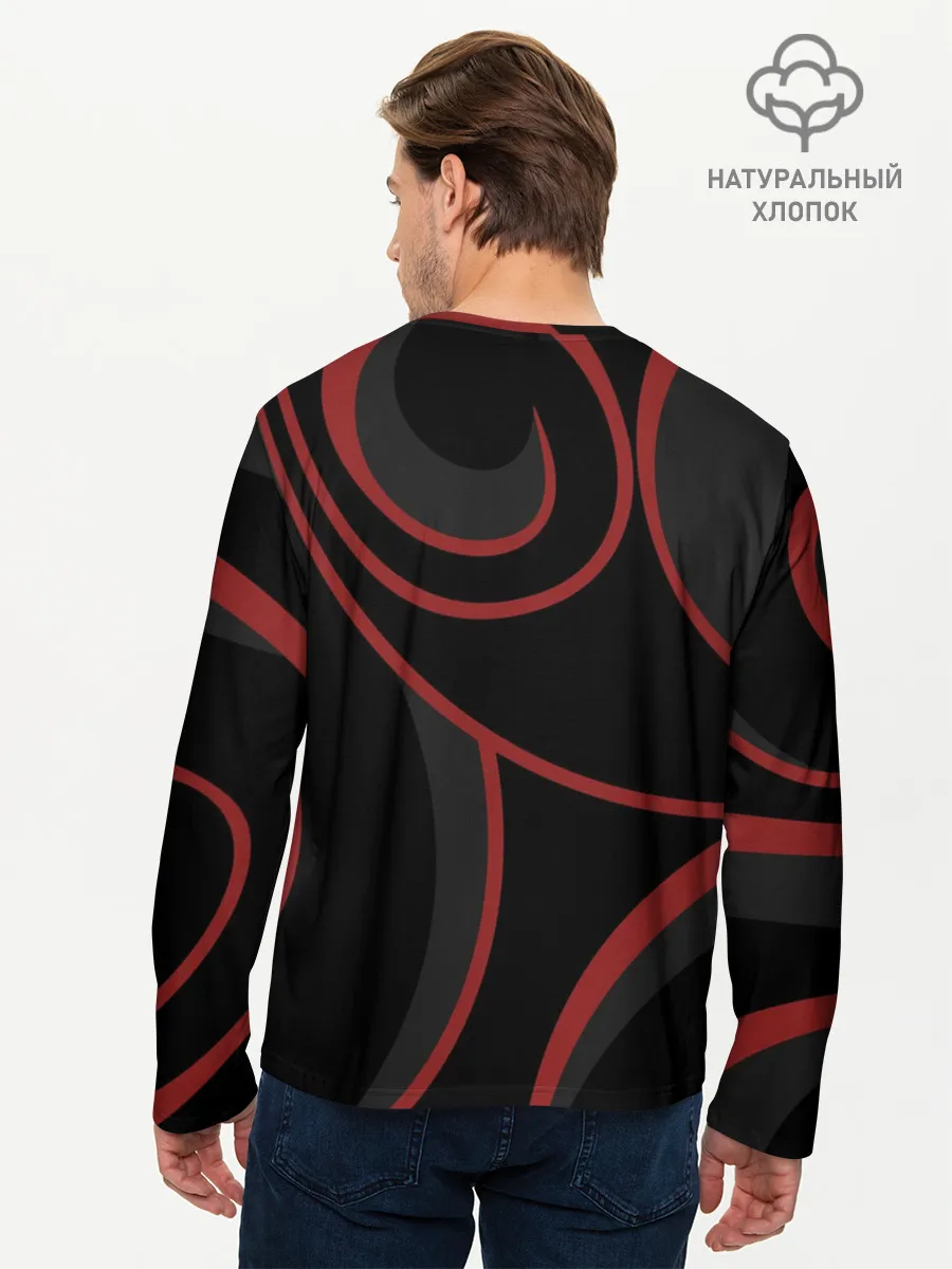 Мужской лонгслив базовый / Хеллоуинская тыква-хання