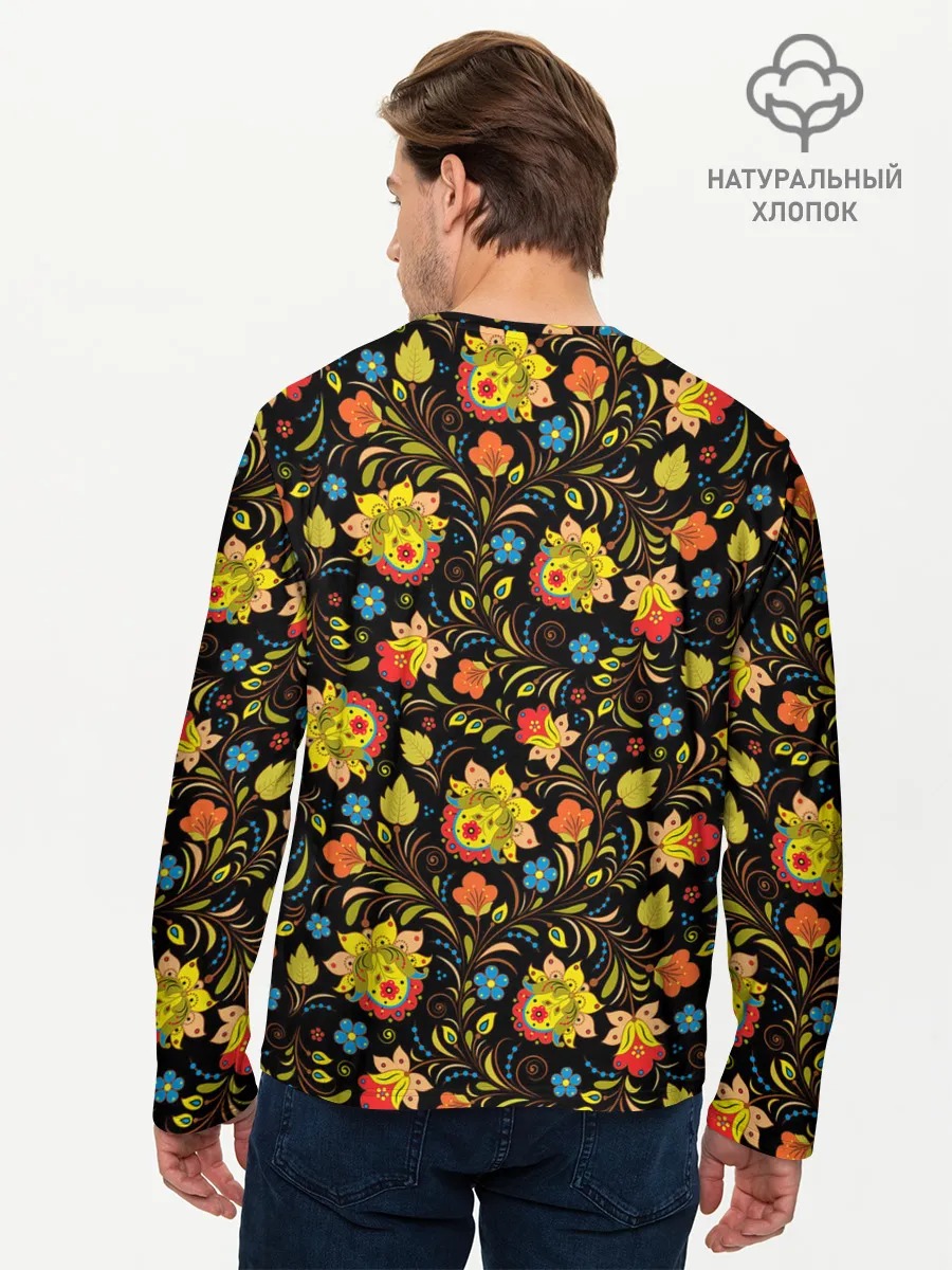 Мужской лонгслив базовый / Хохломa