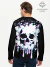 Мужской лонгслив базовый / Мерцающий череп