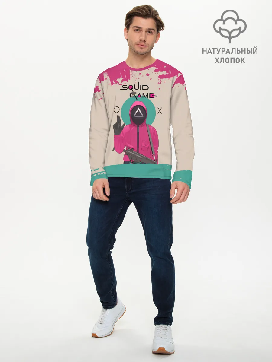 Мужской лонгслив базовый / ТРЕУГОЛЬНИК НА КАРАУЛЕ