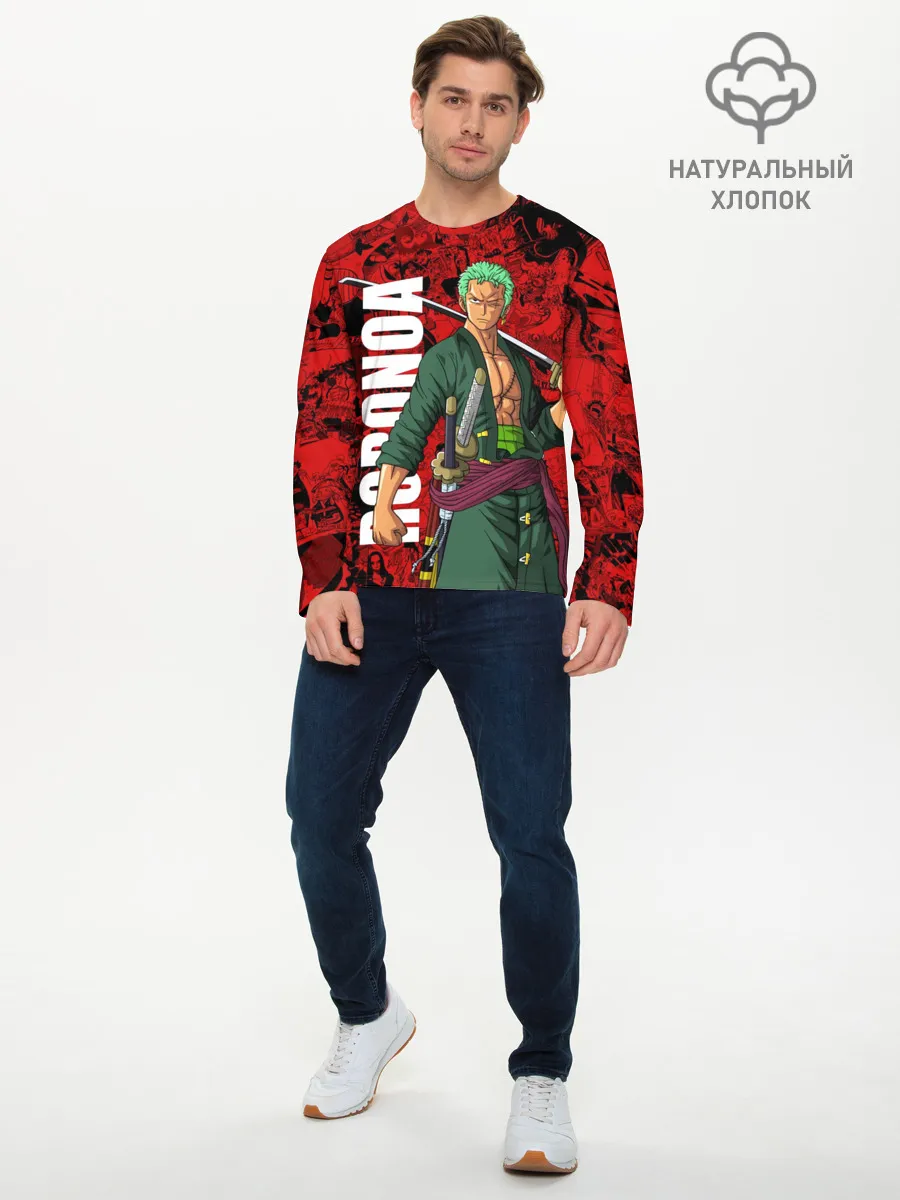 Мужской лонгслив базовый / Ророноа Зоро, One Piece